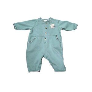 Vintage 90s Miniwear Green One Piece Dog 3/6 Months